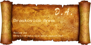 Draskovics Anna névjegykártya