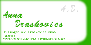 anna draskovics business card